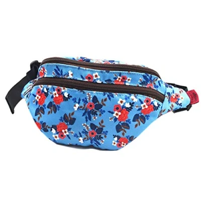 Image of Birch Floral Gifts Work Bags for Women Fanny Pack Cute Packs Bag Flower Hip Waist Canvas Bum Belt Pouch