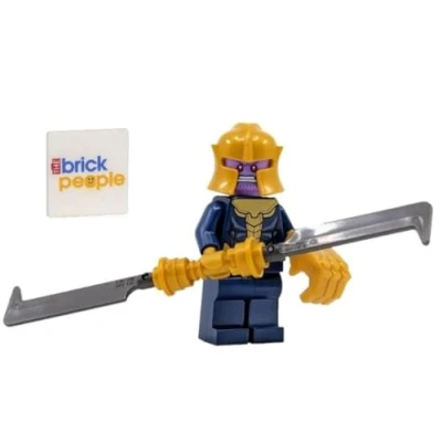 Image of LEGO Superheroes: Thanos Minifigure with Infinity Sword and Blue Cape