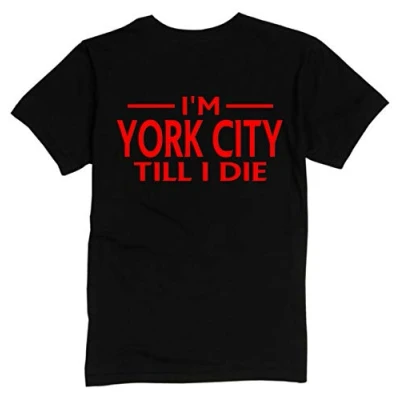 Image of York City Till I DIE Premium Mens T Shirt Large Black