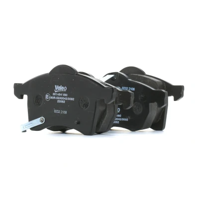 Image of 90544001, 91376429, 9192157, 9195145, 93179707 Brake pad set VALEO 301454 FIRST Front Axle incl. wear warning contact without anti squeak plate