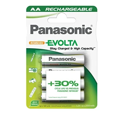 Image of Panasonic Evolta AA Rechargeable Batteries 1900 Mah, Pack of 4