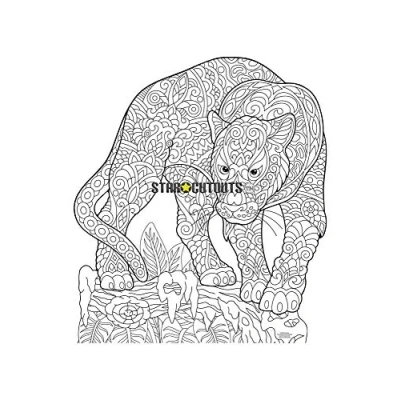 Image of STAR CUTOUTS SCC018 Panther Relax Colour Craft &amp; Keep Cardboard Cutout/Standee/Standup, Star, Multicolour, Regular