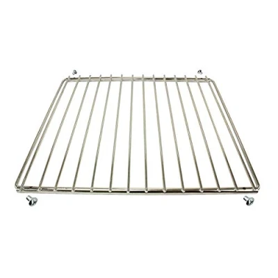 Image of Spares2go Chrome Adjustable Fixed Arm Grill Shelf for Belling Oven Cooker &amp; (310mm x 360 to 530mm)