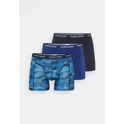 Image of Bjorn Borg 3 Pack Perfect Line Cotton Stretch Boxer X Large (Blue)