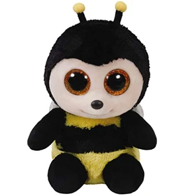 Image of Ty Buzby Bee Beanie Boos Regular, Baby Soft Plush Toy, Collectible Cuddly Stuffed Teddy
