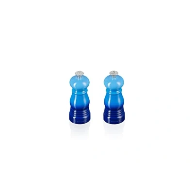 Image of Le Creuset Mini Salt and Pepper Set Azure 12 cm