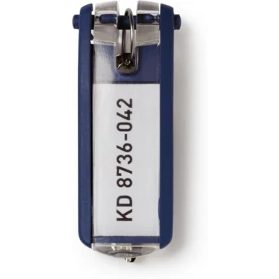 Image of DURABLE Key Clips Pack of 6 Innovative for Clear and Easy Organisation Keys Perfect Use with Safes, Dark Blue