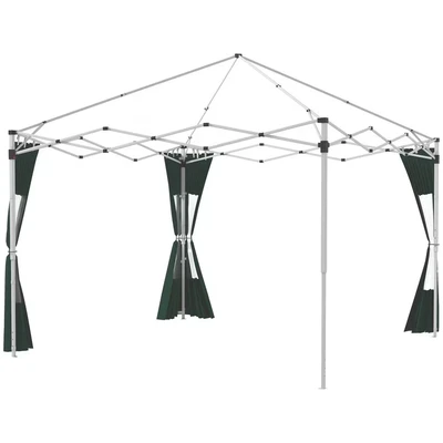 Image of Outsunny Side Panels for 3x3m or 3x6m Pop Up Gazebo with Windows Green Pack of 2