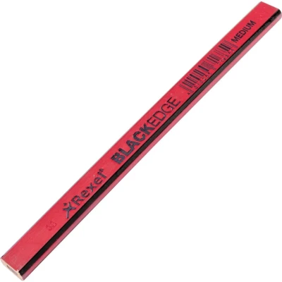 Image of Rexel Blackedge Carpenters Pencils Soft, Pack of 12, 34328