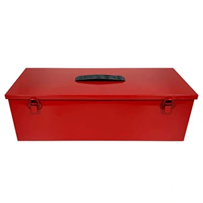 Image of Cathedral Products Multi Use Hobby &amp; Tool Box Classic Retro Chest with Double Toggle Closure Red