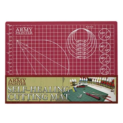 Image of The Army Painter Self Healing Cutting Mat, Double Sided PVC Non Slip 3 Ply Gridded Miniature and Model Board, A4, Tabletop Roleplaying, Boardgames, Wargames Modelling
