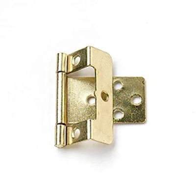 Image of Merriway BH04895 (20 Pcs) Cranked Flush Hinge Electro Brassed 50mm x 16mm Pack of 20 Pieces