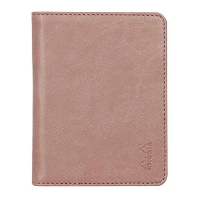Image of RHODIA 211009C Notebook and Document Holder Rhodiarama N11 Rosewood for Notepads or A7 Format Notebooks (7.4 x 10.5 cm) Premium Italian Faux Leather