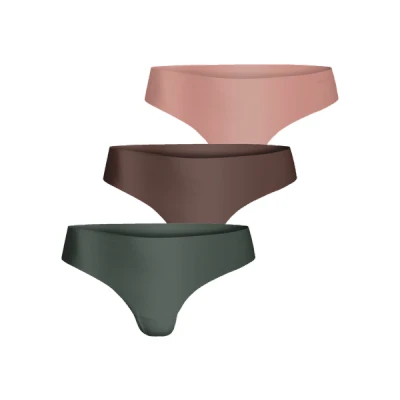 Image of Björn Borg Performance Thong 3 PACK Thong, Women&#039;s, Size: 14, Brown/grey/pink