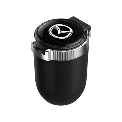 Image of WACDXST Car Ashtray,for Mazda 2 Saloon/Sedan (DE) 2010 2015 Ashtray with Lid Smell Proof Smokeless Portable Cigarettes Ashtrays for Travel Home Office,A