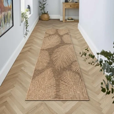 Image of the carpet Kansas outdoor and indoor rug in natural jute look, weatherproof, suitable for patio garden, approx. 60 x 180 cm