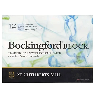 Image of Bockingford Watercolour Block 140lb/300gms 9x12&quot;/228x305mm Cold Press