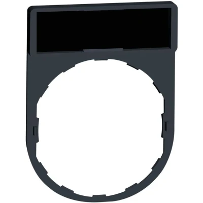 Image of Schneider ZBY2101 Legend Plate Blank (Black &amp; Red)