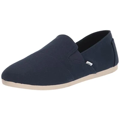 Image of TOMS Women&#039;s Redondo Loafer Flat, Navy Canvas, 5 UK