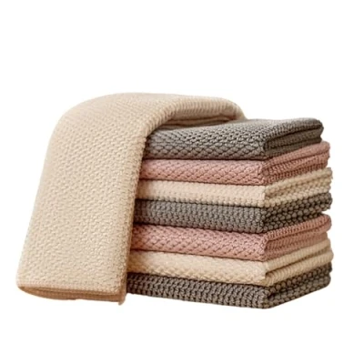 Image of E&amp;C Life Kitchen Towels, Microfibre Cleaning Cloth, Cloth for Home All Purpose, Ultra Absorbent Quick Dry Cloths Kitchen, Bathroom, Soft Reusable Rags, Multi Colour Pack