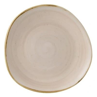 Image of 12x Churchill Stonecast Nutmeg Cream Round Trace Plate 28.6cm