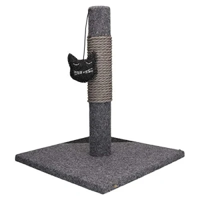 Image of Rosewood Catwalk Collection Charcoal Felt Post for Cats, Grey