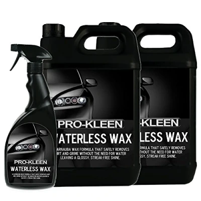 Image of 2 x 5 Litres with 750ml Pro Kleen Car Waterless Wash And Carnauba Wax Polish Cleaner