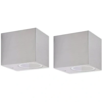 Image of vidaXL Cube Outdoor Wall Lights 2 pcs