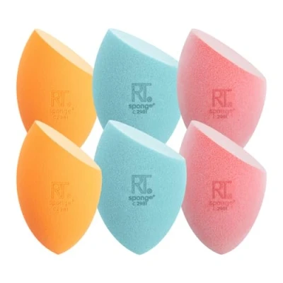 Image of Real Techniques Assorted Makeup Blending Sponges, Miracle Complexion, Powder, and Airblend For Baking, Use With Foundation Powder,6 Pack