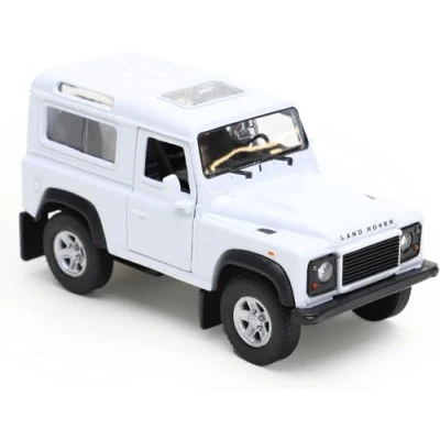 Image of Toyland® 4 Inch (10cm) Die Cast Model Land Rover Defender Toy Car Play Vehicles (WHITE)