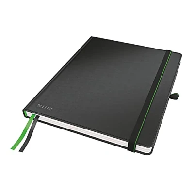 Image of Leitz iPad Size Hard Cover Notebook, Black (80 Sheets, Ruled, with 2 Bookmarks, 100 gsm Ivory Paper, Complete Range)
