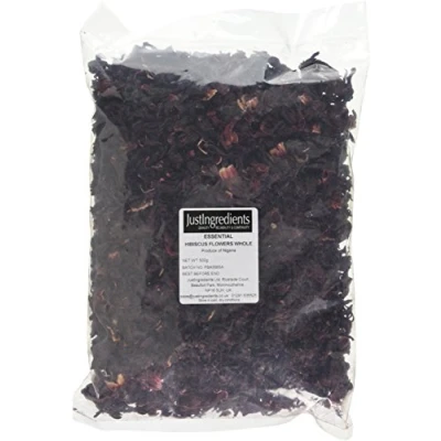 Image of JustIngredients Essentials Hibiscus Flowers Whole 500 g (Pack of 2)