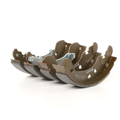 Image of 7701208357, 8671020711 Brake Shoes BREMBO S 56 510 203mm 37mm with handbrake lever RENAULT: Modus / Grand Modus, CLIO 3, NISSAN: MICRA Note I