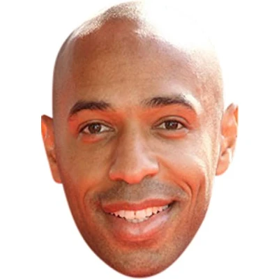 Image of FoxyPrinting Thierry Henry Celebrity Party Cardboard Face Mask Fancy Dress