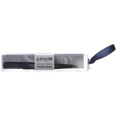 Image of Eylure Brow and Lash Implement Slant Tip Tweezer with Comb