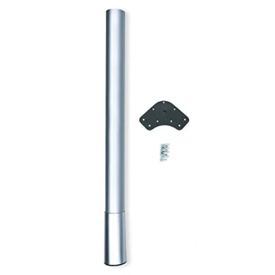 Image of Emuca 2034725 Ø60 table leg with height adjustment 687 800mm aluminium painted steel