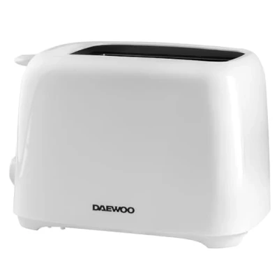 Image of Daewoo Essentials, Plastic 2 Slice Toaster, White,
