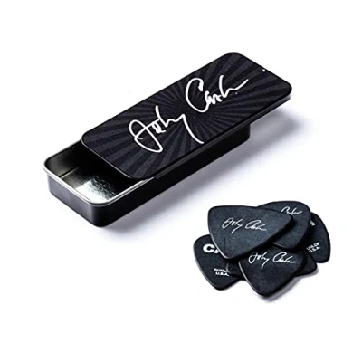 Image of Jim Dunlop JCPT03M Johnny Cash Signature Medium Pick Tin