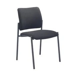 Image of Florence Fabric Side Chair Black Frame CH3510BK