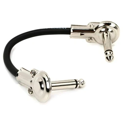 Image of HosaTech IRG 100.5 6 inch Low Profile Right Angle to Same Guitar Patch Cable
