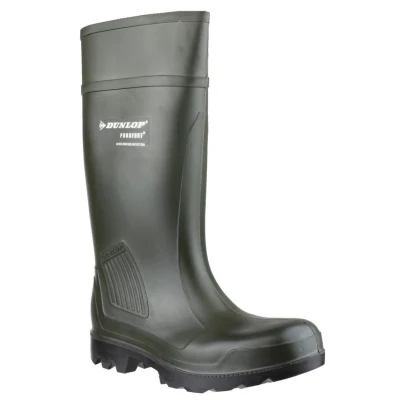 Image of Dunlop Protective Footwear Unisex Purofort Professional Knee High Boot, Green (Green (Groen) 08), 4 UK