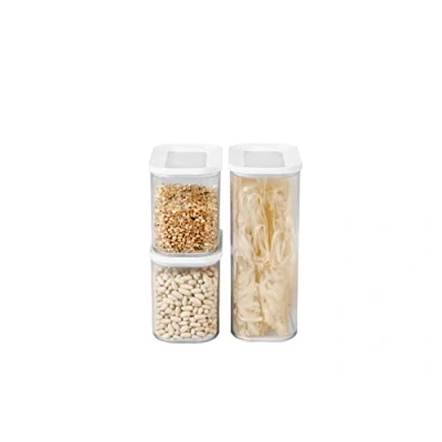 Image of Mepal Food Storage Container 3 Piece Set Containers Kitchen &amp; Organizer Stackable Airtight 1x 2000 ml 2x 1000 White