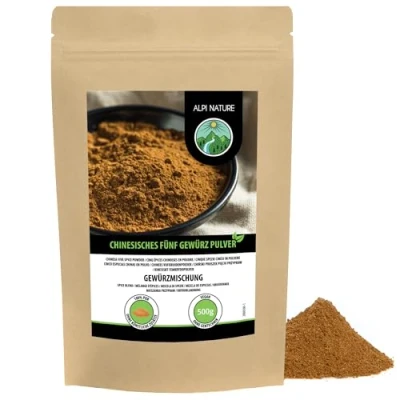 Image of Chinese five spice powder (500g), mixture, 100% natural, preparation for Asian cuisine, without artificial additives
