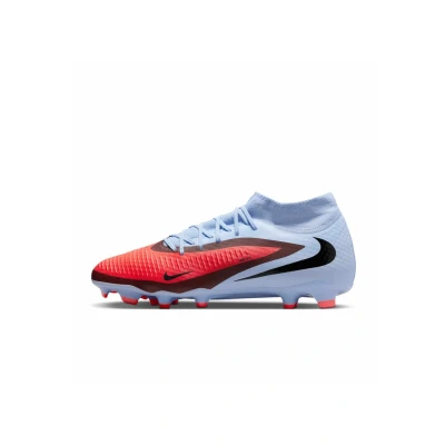 Image of Nike Performance Phantom 6 HIGH ACAD FG/MG Football boots artificial grass, Men&#039;s, Size: 11, Royal tint/brt crimson shoes