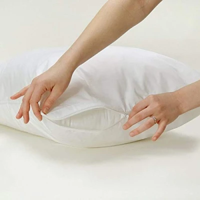 Image of COMFORTNIGHTS, &quot;Complete SleepShield&quot;: Anti Allergy Protection, Pack of 2 Pillow Protectors with Zipped closure Machine Washable Allergy, Bacterial.