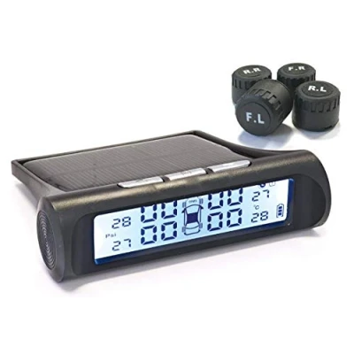Image of Streetwize TPMS1 Tyre Pressure Monitoring System Solar Powered LCD Wireless Safety Sensor for Coupe, SUV, MPV, Hatchback, RV, Caravan TPMS