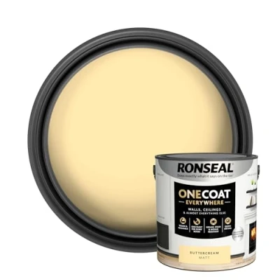 Image of Ronseal One Coat Everywhere Paint Buttercream Matt 2.5L