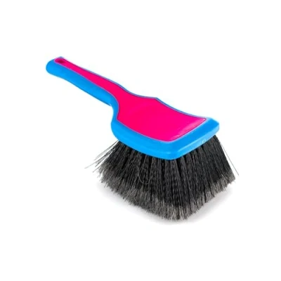 Image of Detail Factory ProGrip Wheel Face Brush Ergonomic Handle Soft Flagged Tip Bristles Octane Underglow