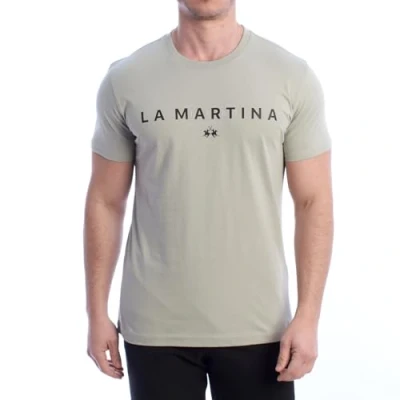 Image of La Martina YMR005 JS206 09092 men&#039;s T shirt in Grey
