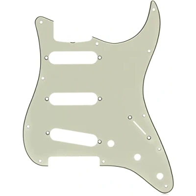 Image of Fender 099 1343 000 3 Ply Mint Green 11 Hole Vintage Mount S/S/S Stratocaster Pickguard (with Truss Rod Notch)